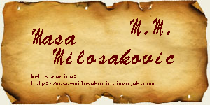 Maša Milošaković vizit kartica